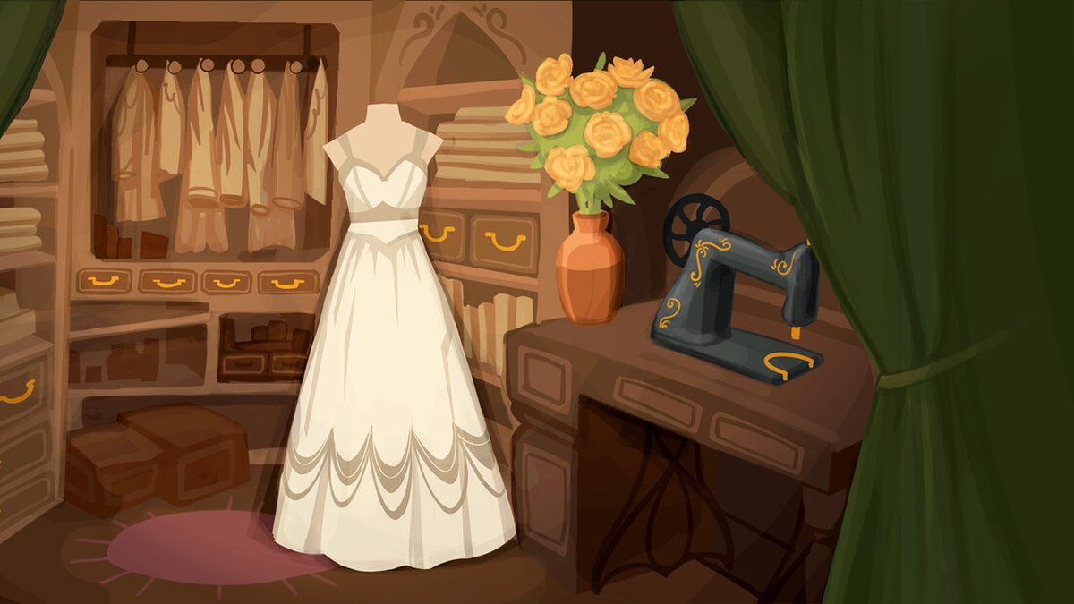 Dressmaker sewing detail